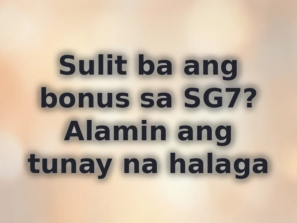 Bonus Value Calculation